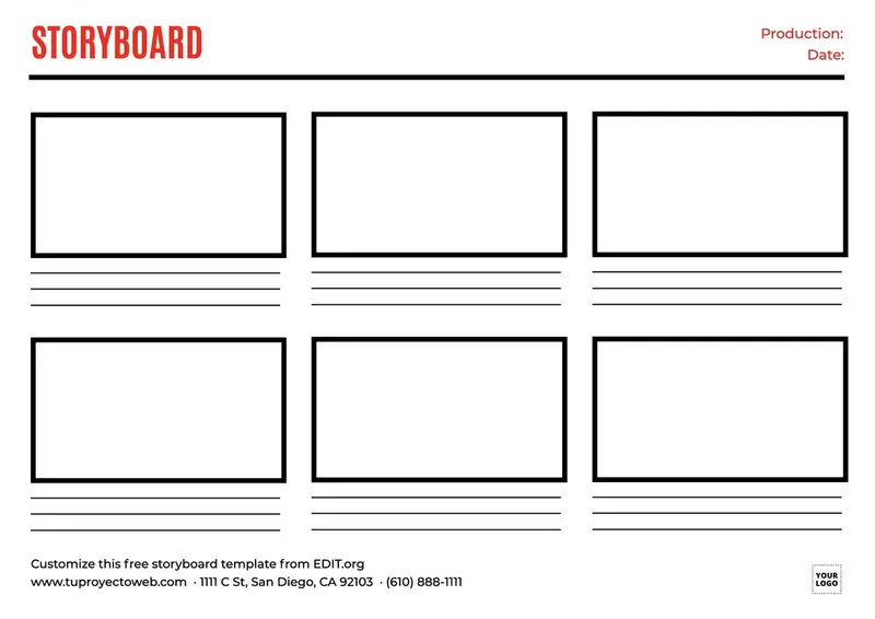 Kostenlose Storyboard-Modelle für Unternehmen