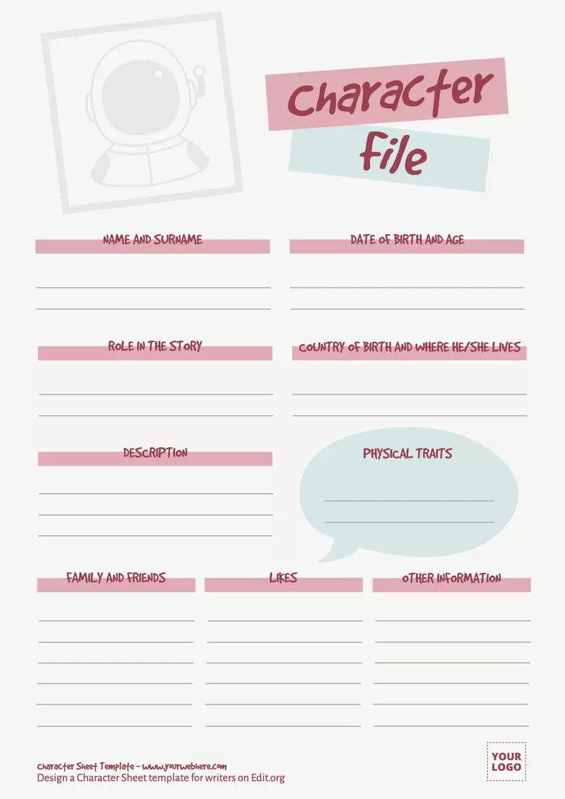 Edit A Blank Character Sheet Template