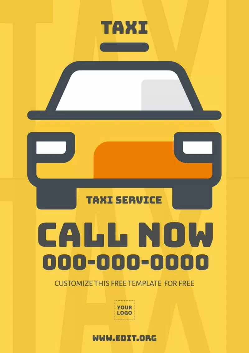 Editable Taxi banner & business cards templates