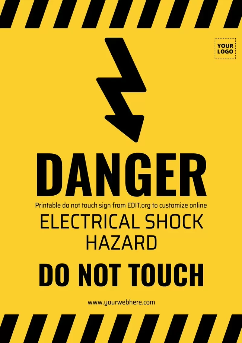 Free electrical shock sign template