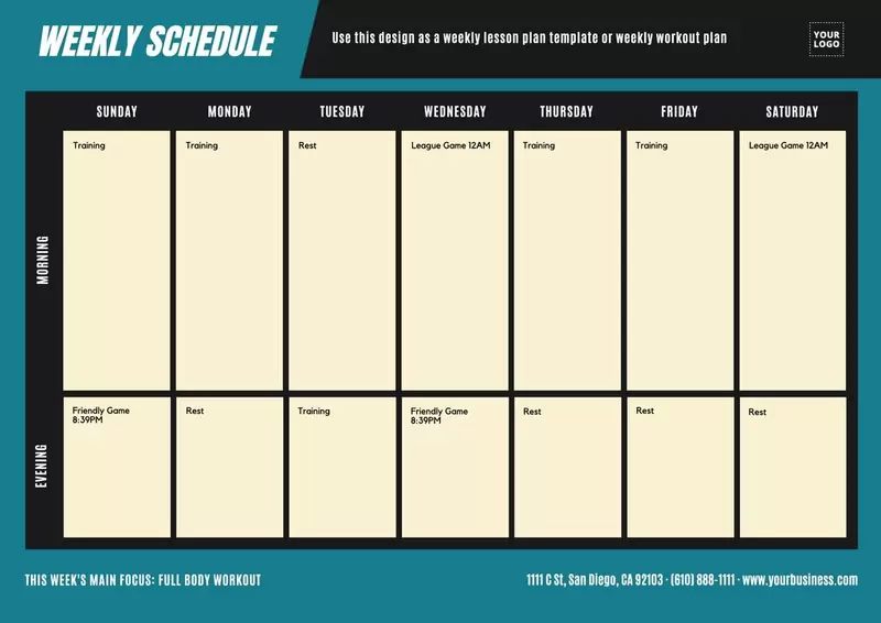 Editable templates for planners and organizers to edit online