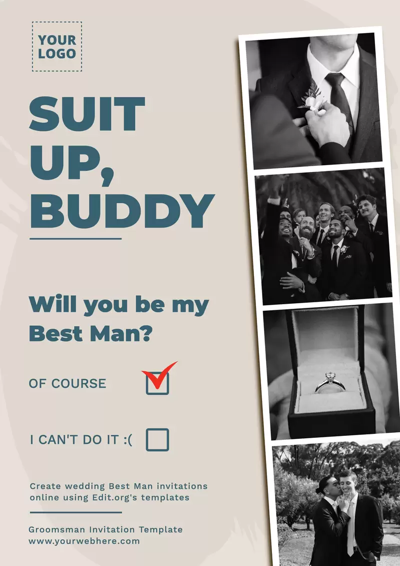 Free Printable Groomsman Proposal Templates