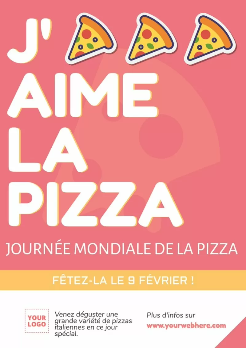Affiche Jounrée Mondiale de la Pizza