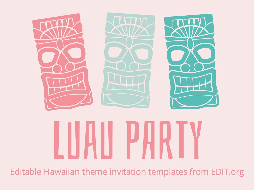 Free Hawaiian Luau Invitation Templates To Customize Online