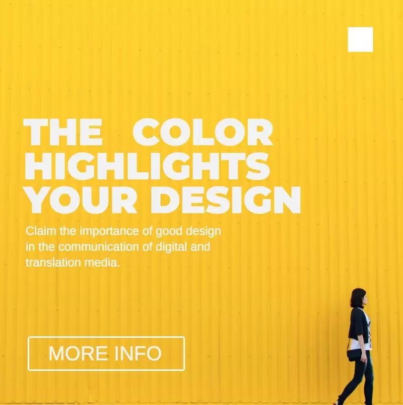 Cartaz editável sobre a importância da cor no seu design