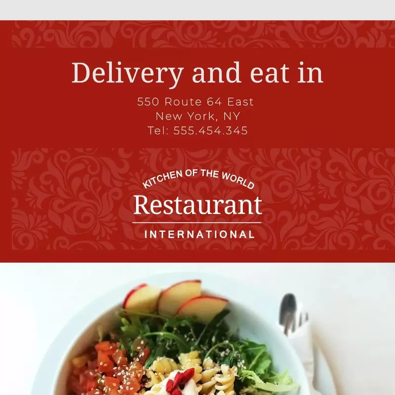 modèle de restaurant international 