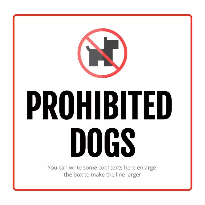 dogs prohibited template