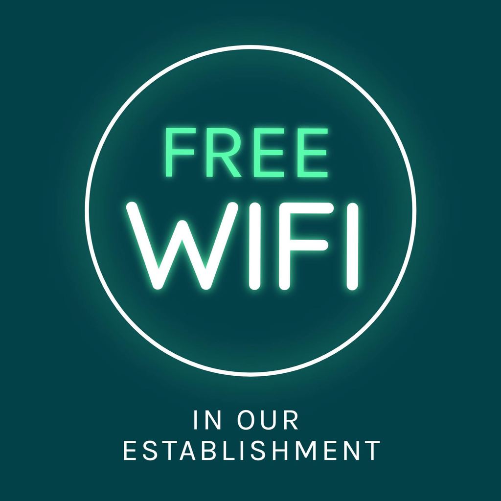 Free WiFi posters for printing