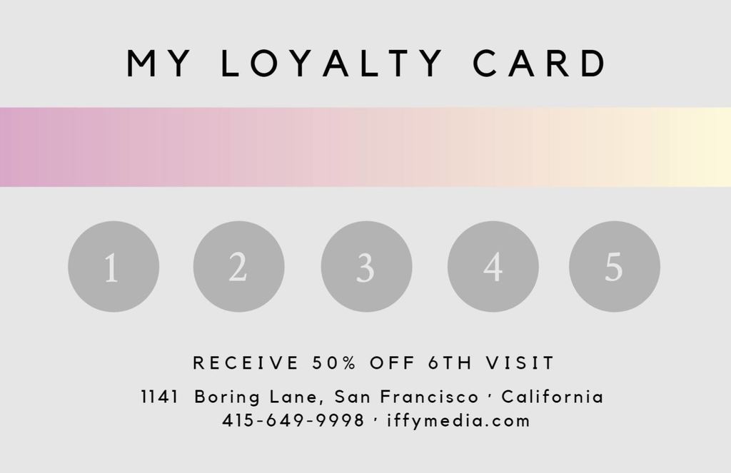 Loyalty Stamp Card Template