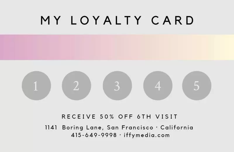 Editable Loyalty Card Template Punch Card Template Canva, Small Business  Cards Template Loyalty Punch Card Printable, Pink Design Cards 112 