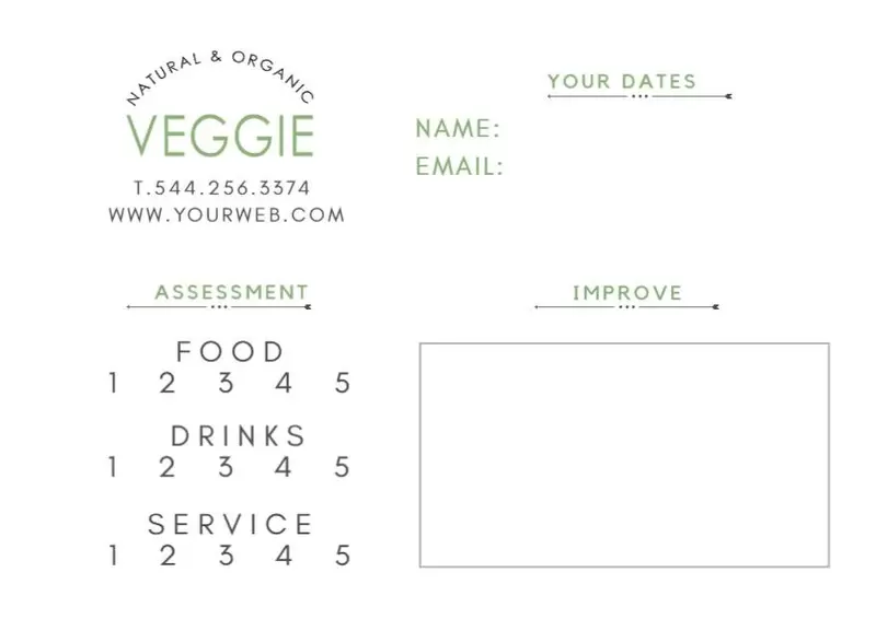 restaurant card design template
