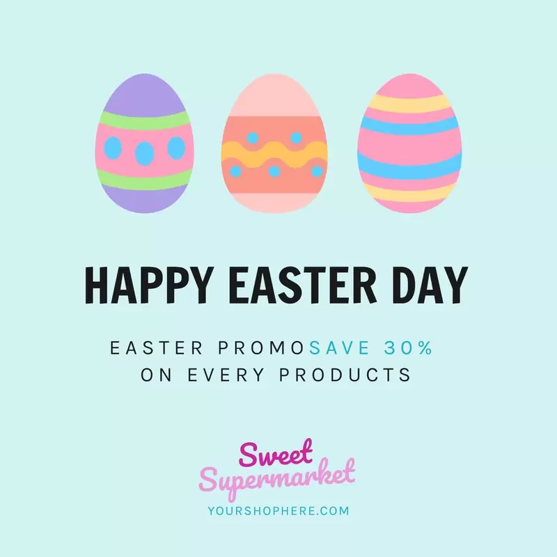 happy easter promo banner