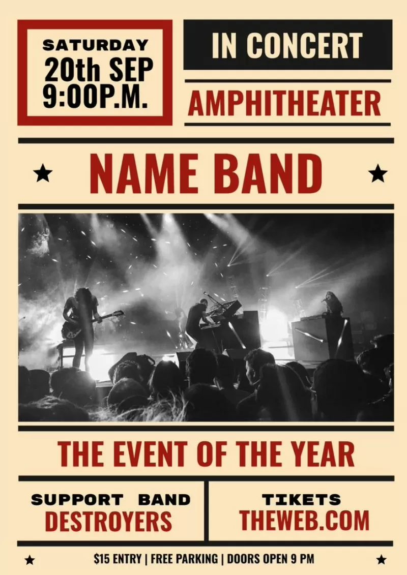 Music concert poster templates
