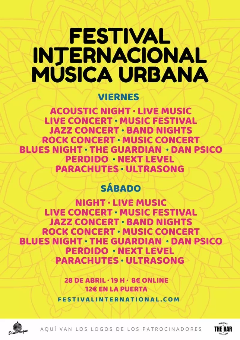 Flyer editável para festivais de música internacional