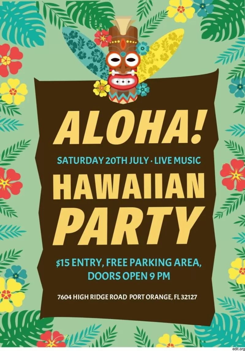 fête de plage aloha