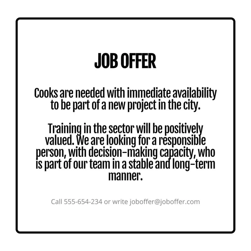 job offer poster