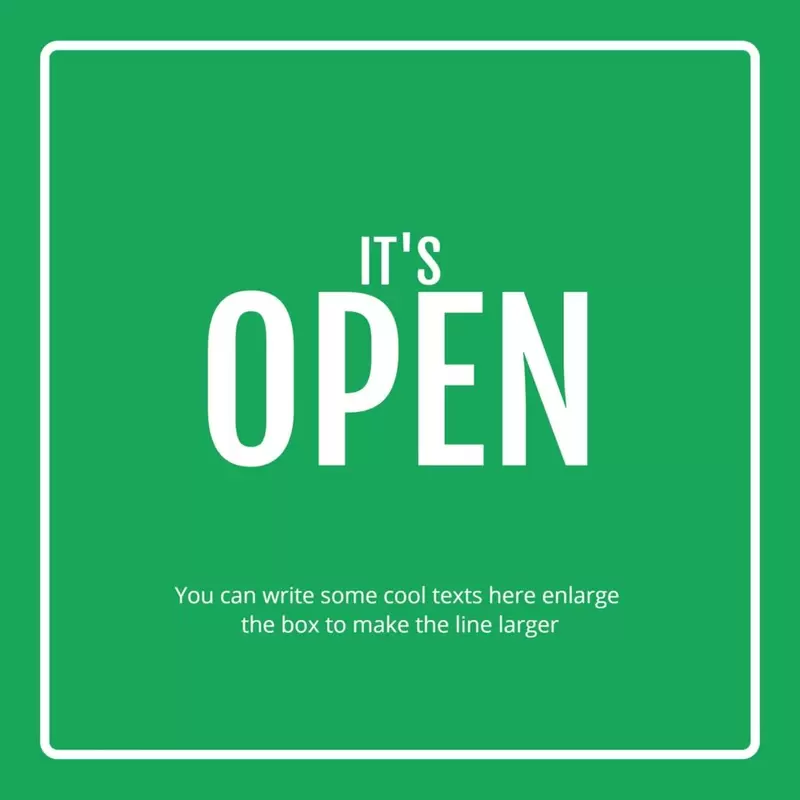 open sign printable