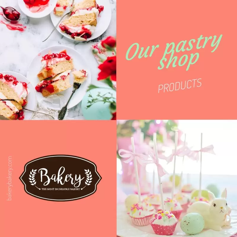 pastry products banner template