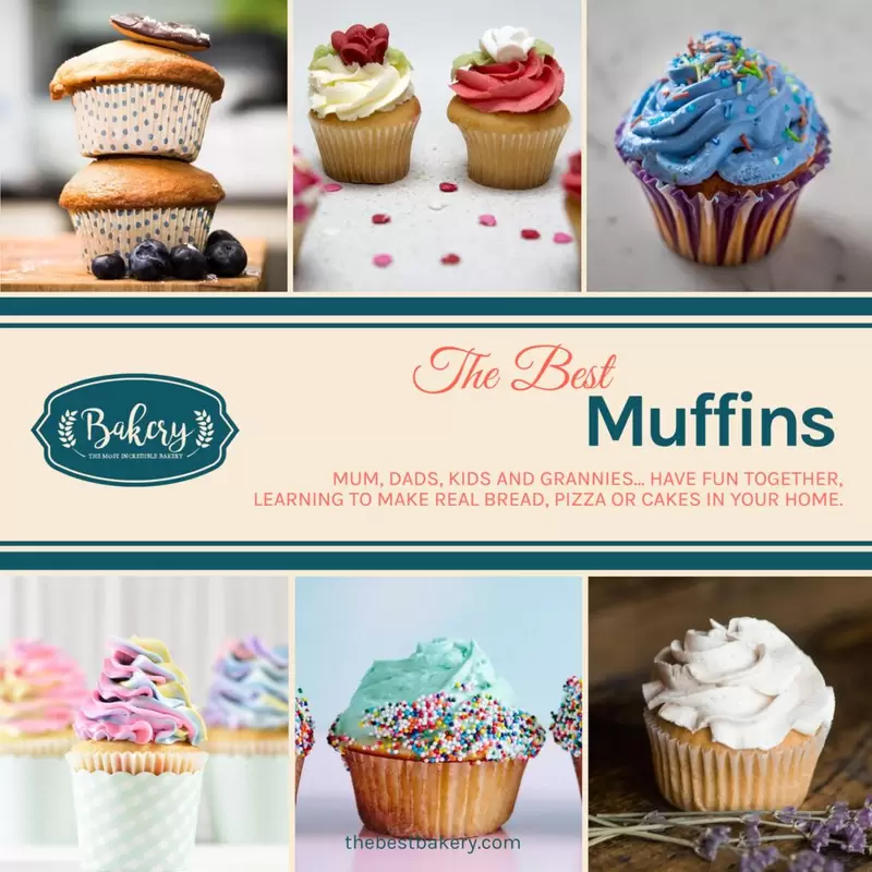 modello di banner di muffin
