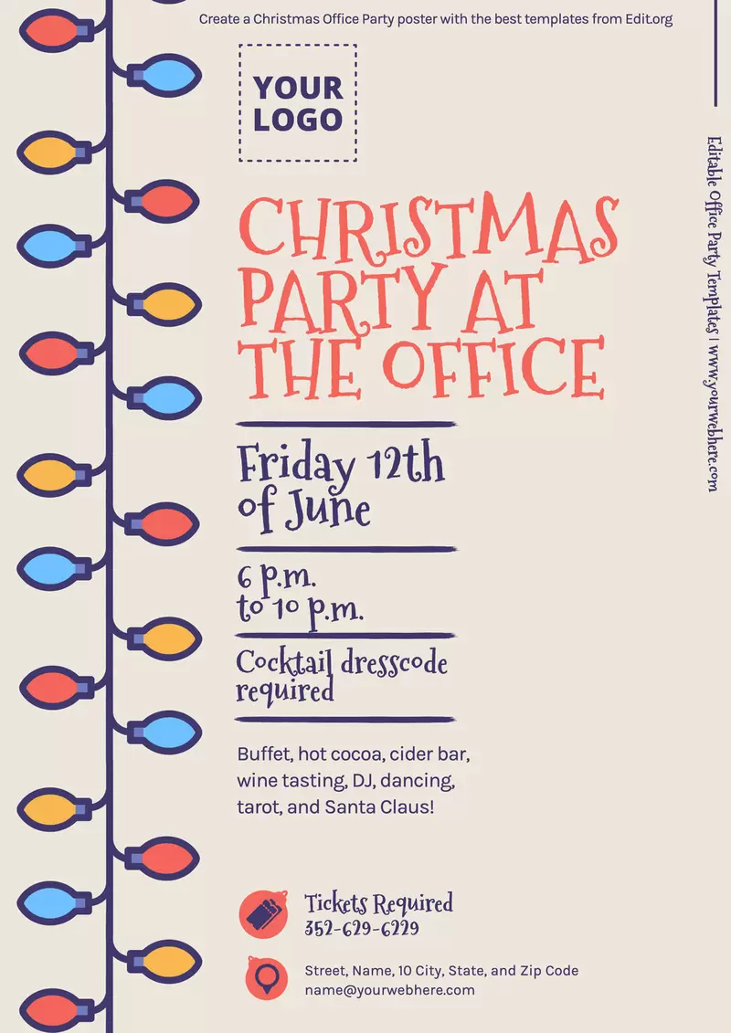 Free editable invitation to company christmas party