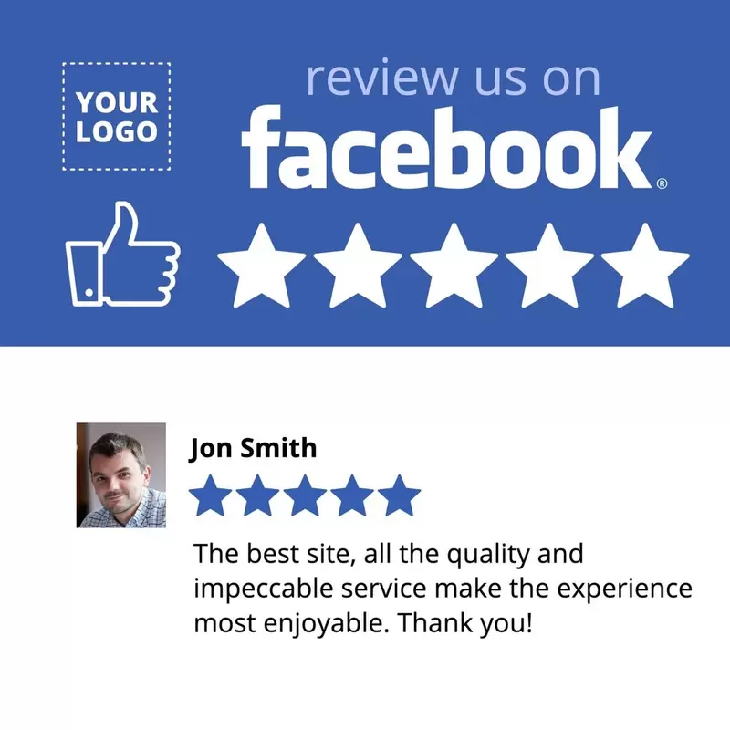 Facebook review us template with opinion - edit the design with the editor EDIT