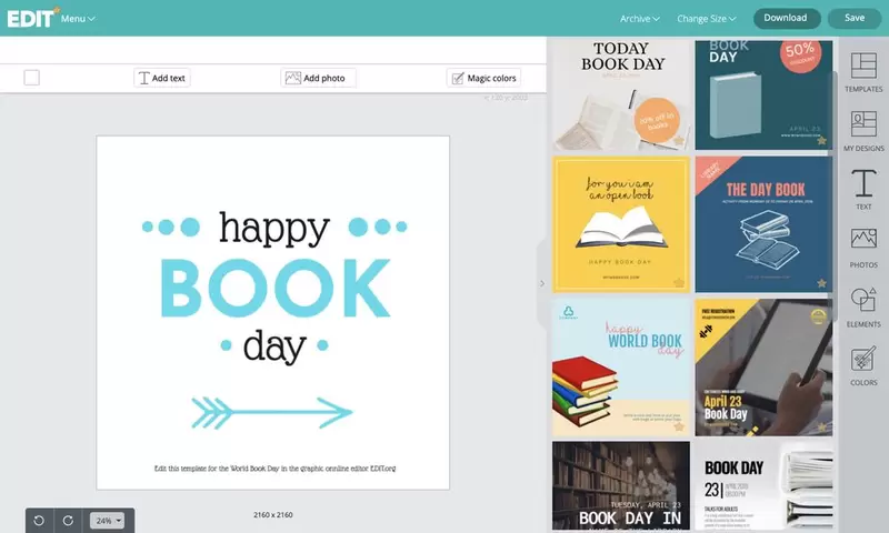 World Book Day template maker and editor online for free