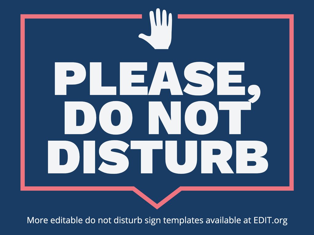 Please Do Not Disturb with Stop Icon - Door Hanger