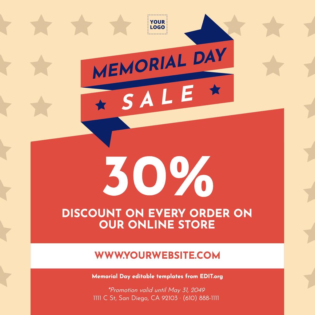 Customize Memorial Day Free Templates