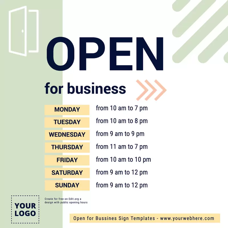 Printable open for business flyer template for free