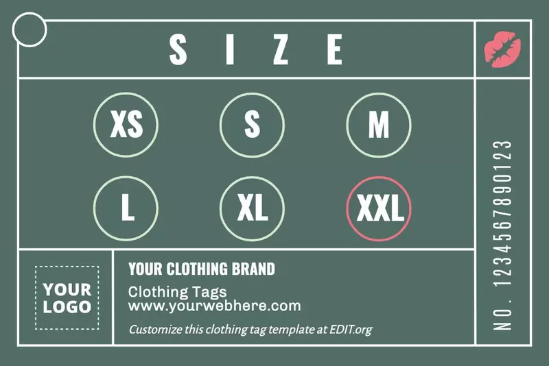 Free Editable Clothing Tag Templates