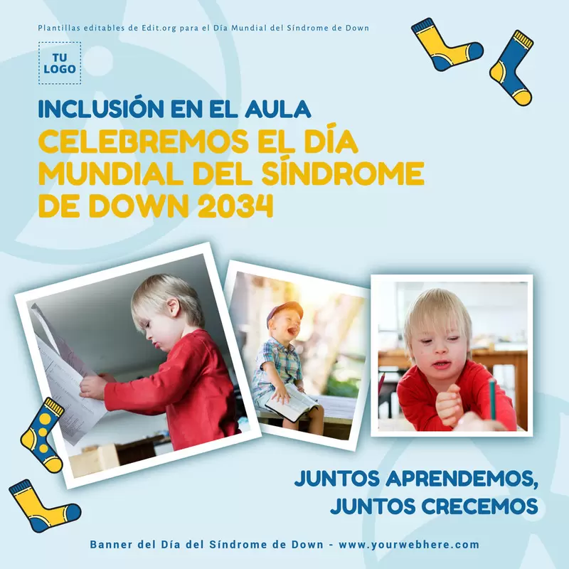 Crea diseños del Día Internacional del Síndrome Down