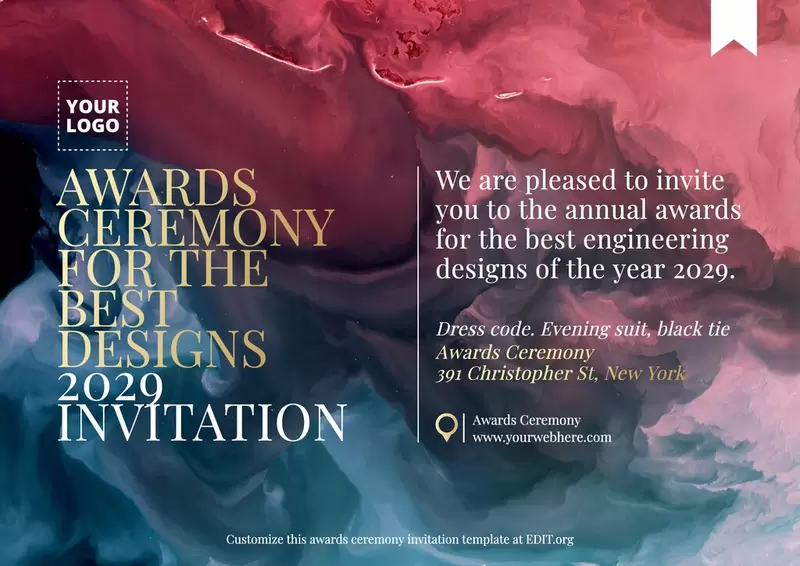Customizable award ceremony flyer template