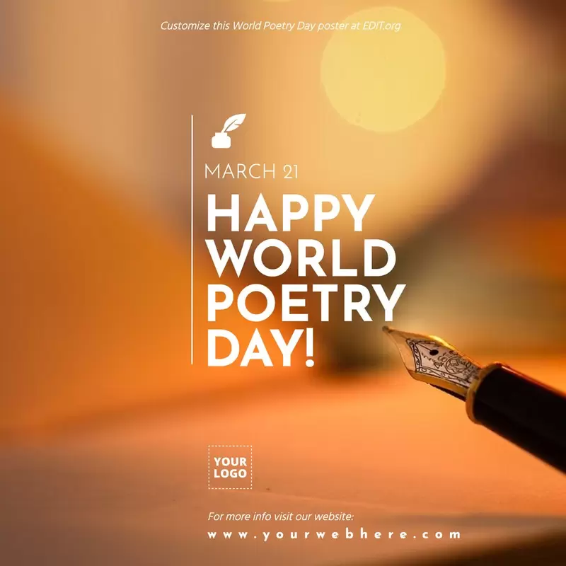 Printable national poetry day posters and banners
