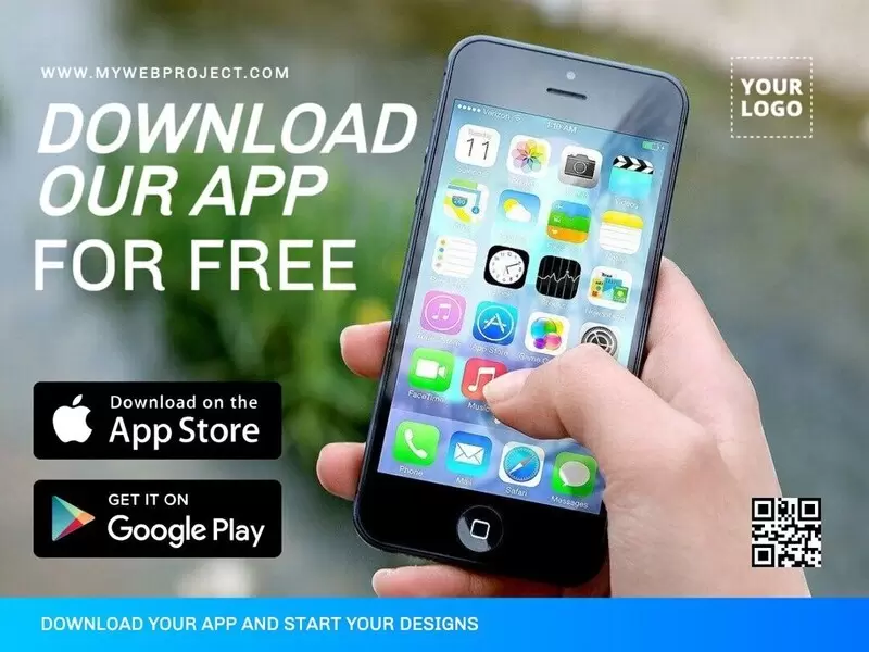 App launch promotion customizable template