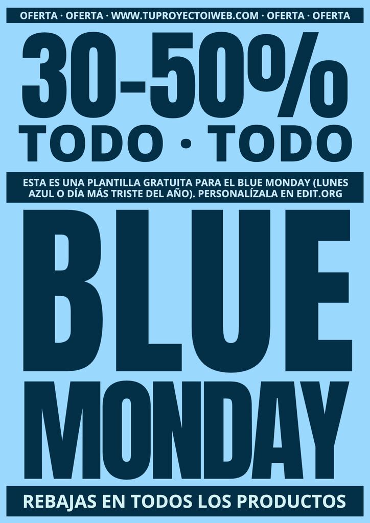 Plantillas editables para el Blue Monday