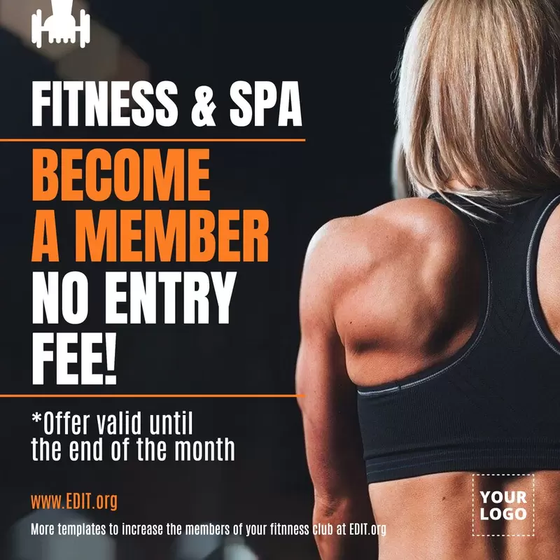 Fitness Become a Member banner template online