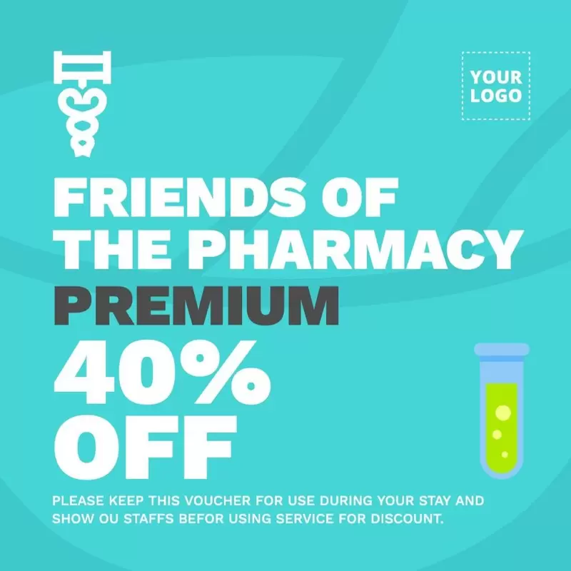 Template design for pharmacies discounts