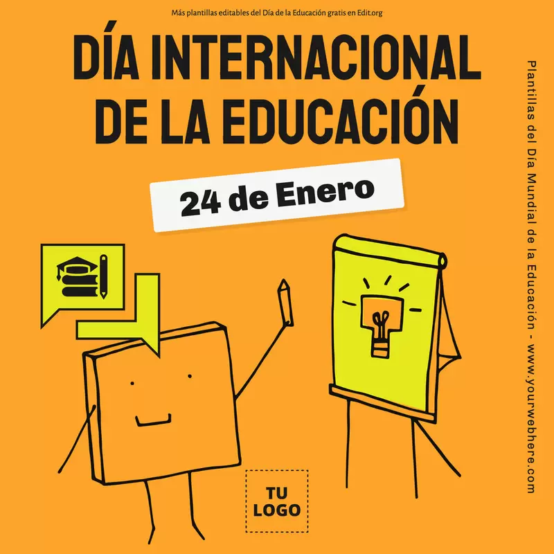 Banner del 24 de enero Día de la Educación