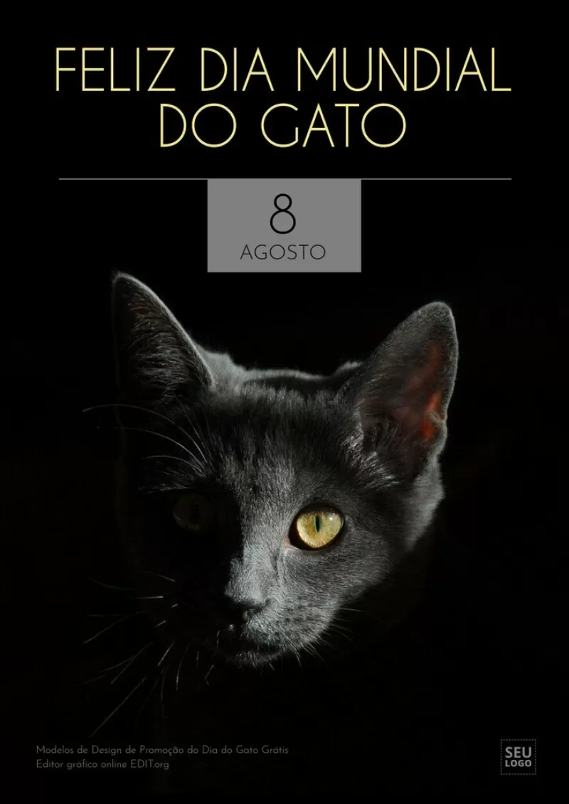 Design de template para o Dia do Gato para editar online grátis