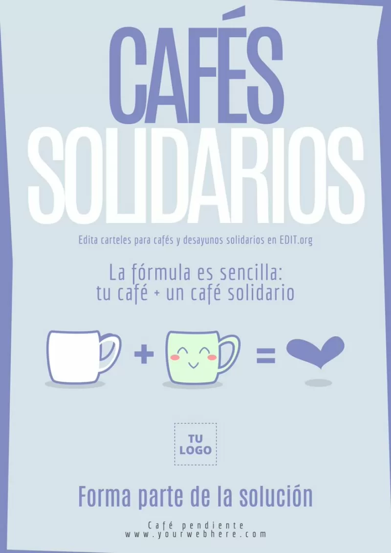 Plantillas gratis para campañas de café solidario