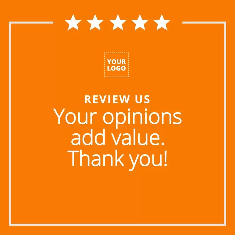 Editable template to ask a review to your customers
