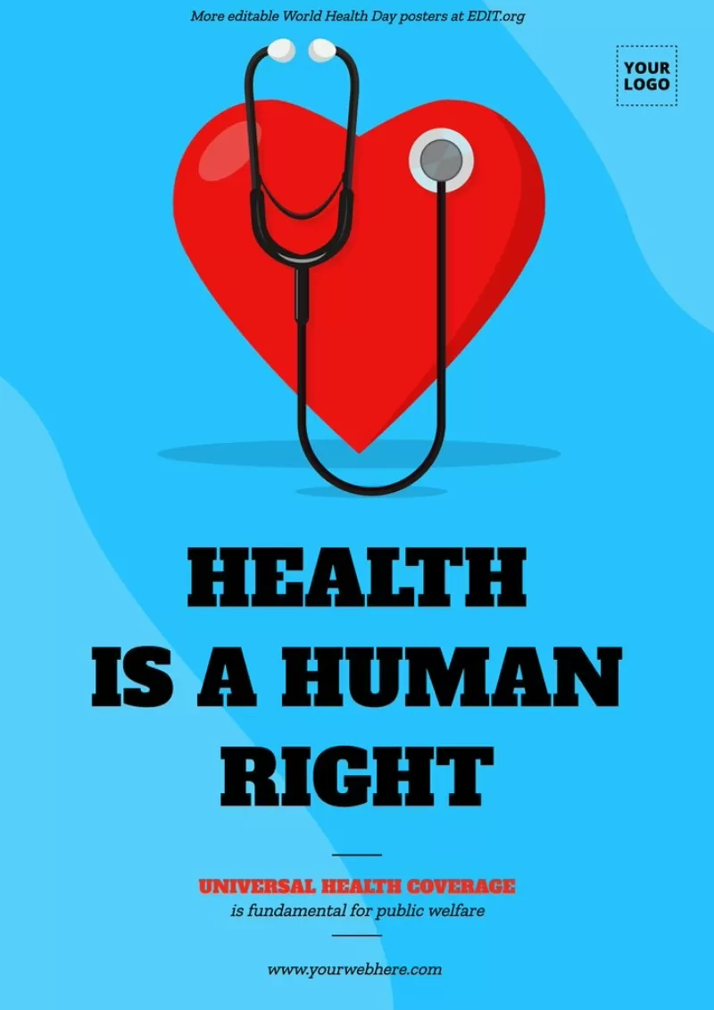 Custom poster for world health day