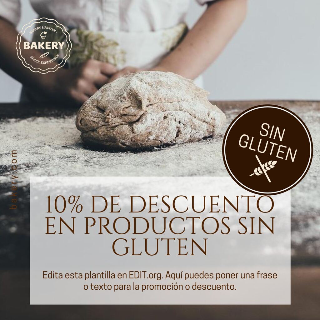 Carteles editables y símbolos para productos sin gluten