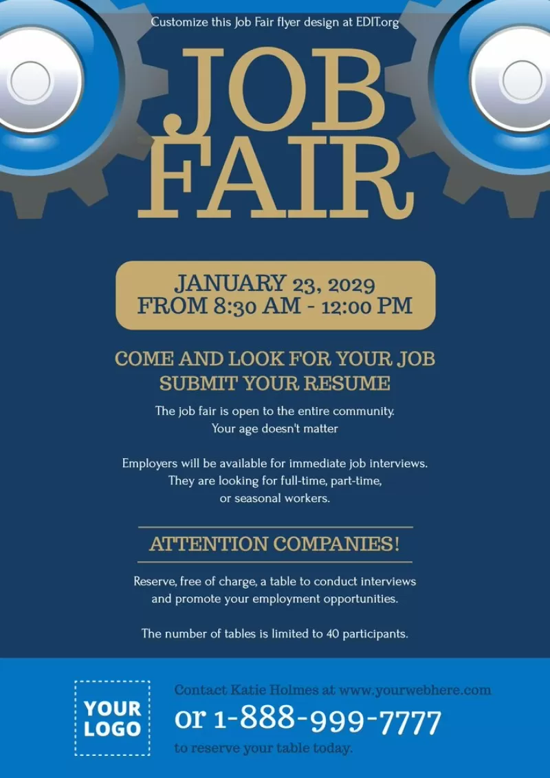 Create A Job Fair Flyer With Editable Templates