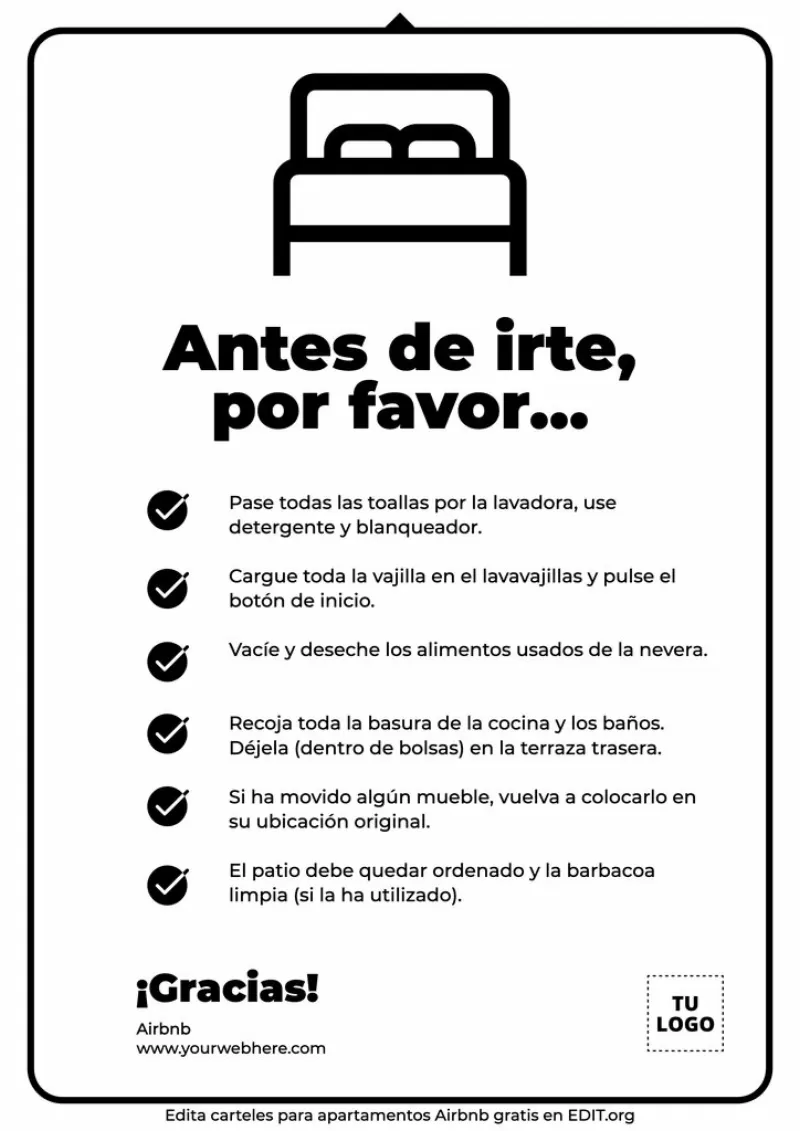 Carteles Para Apartamentos Turísticos Y Airbnb Gratis 2753