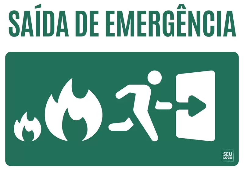 Banner editável para cartazes de emergência