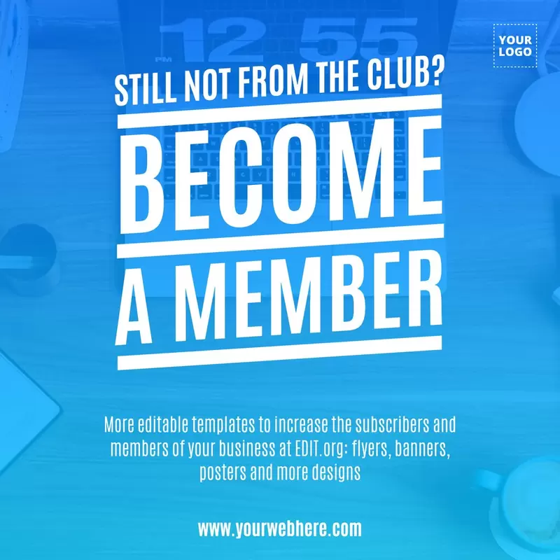 Membership promotion template for your business