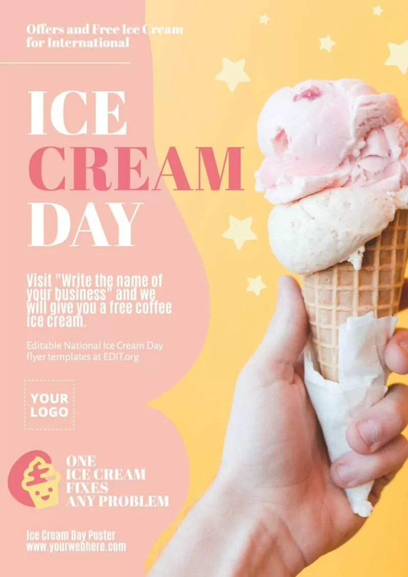 Customizable Ice Cream Day posters