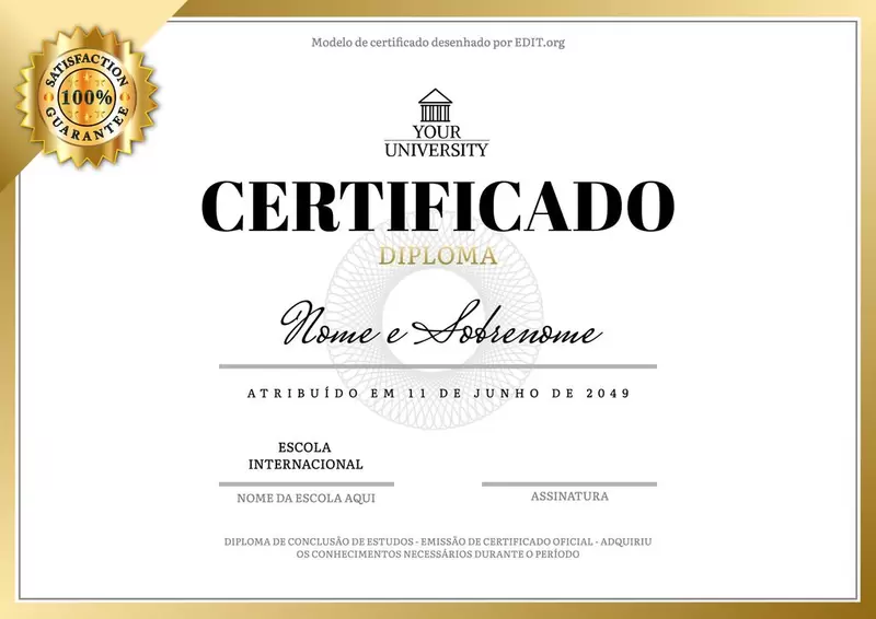 Diploma Grátis E Modelos De Certificado