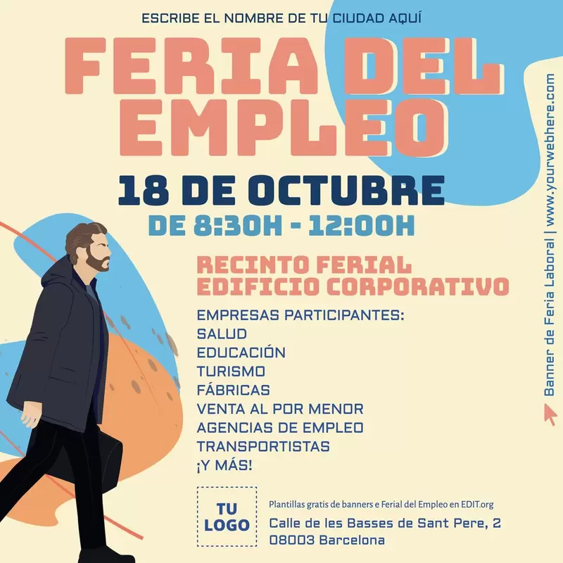 Crea Un Flyer De Feria Del Empleo Con Plantillas Online 9356